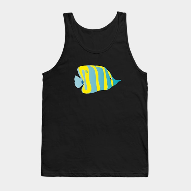 Whimsical Fish  Design Tank Top by letzdoodle